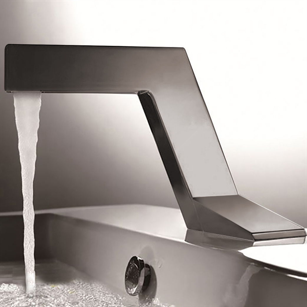 Bravat Commercial Automatic Brushed Nickel Sensor Faucets